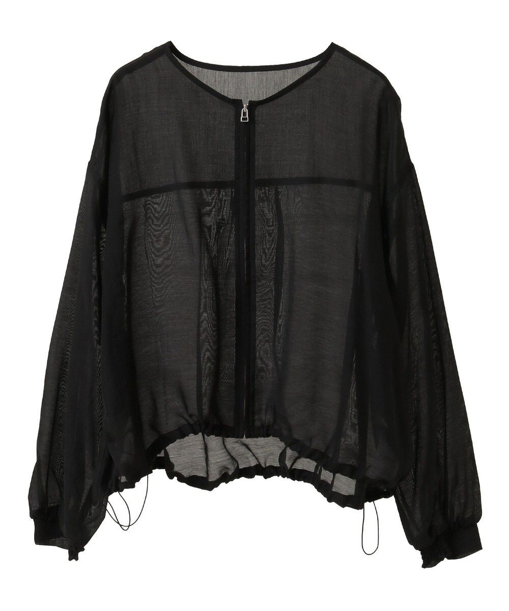 AMERICAN HOLIC ノーカラーシアーＺＩＰブルゾン 