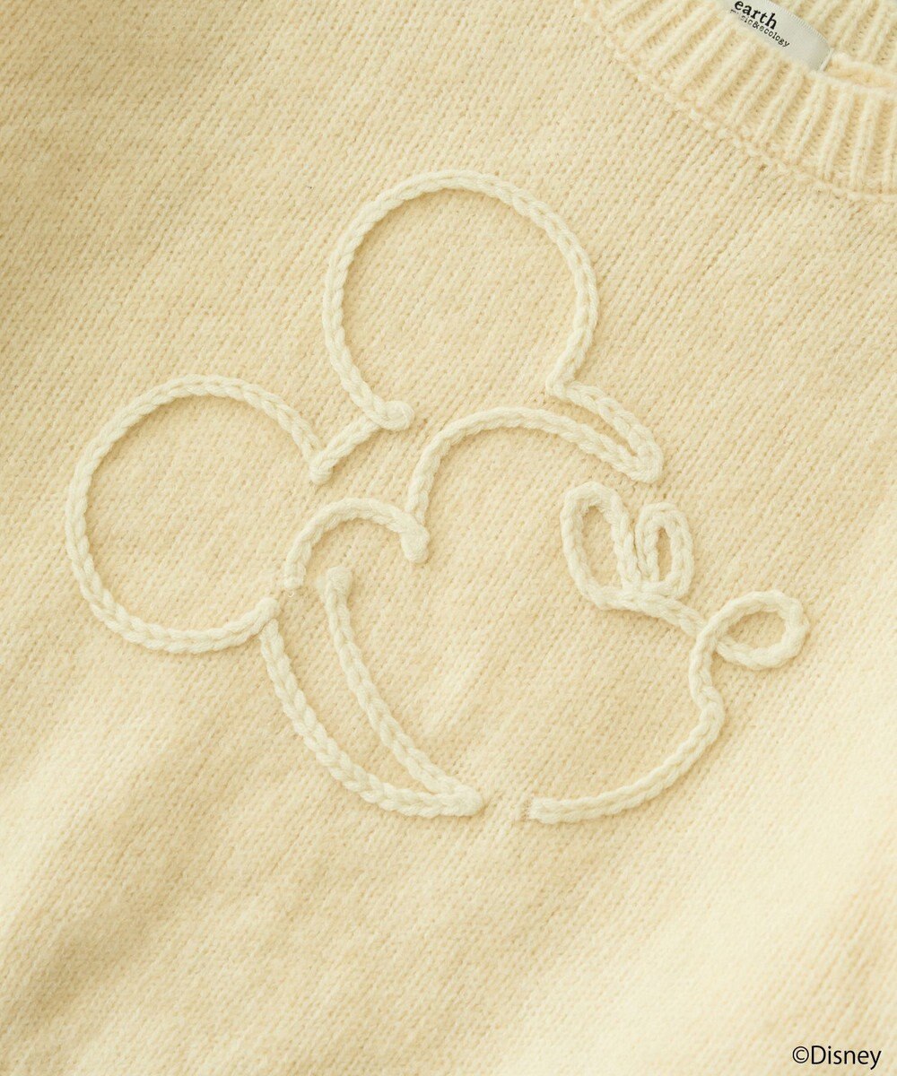 earth music&ecology 【予約】Disney/ミッキーコード刺繍ニットプルオーバー 