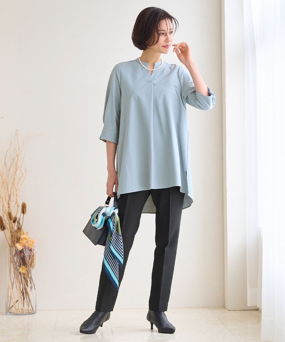 自由区 L 【セットアップ対応・洗える】ハニカムクロステーパード パンツ 