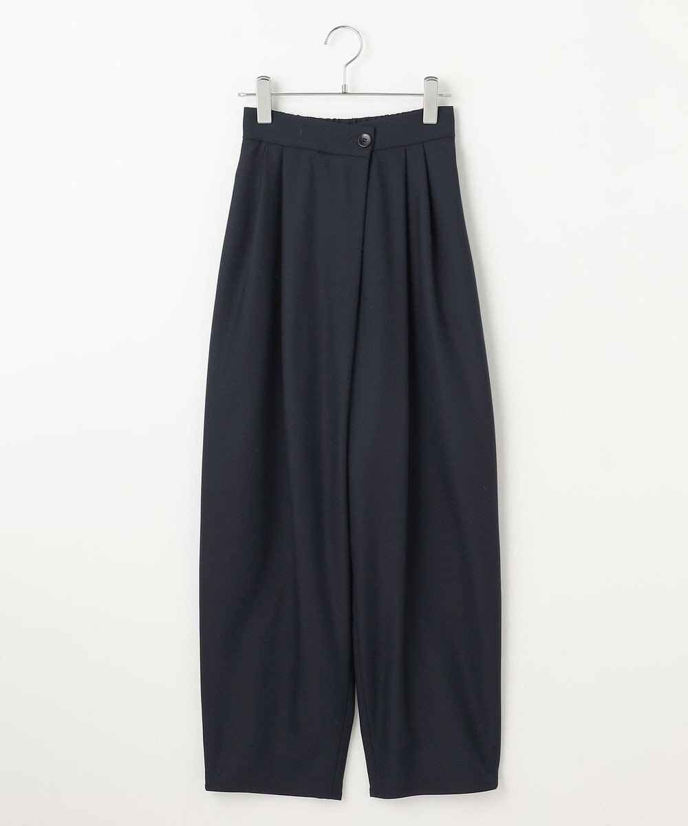 #Newans 【洗える】スラントフロントコクーンパンツ 