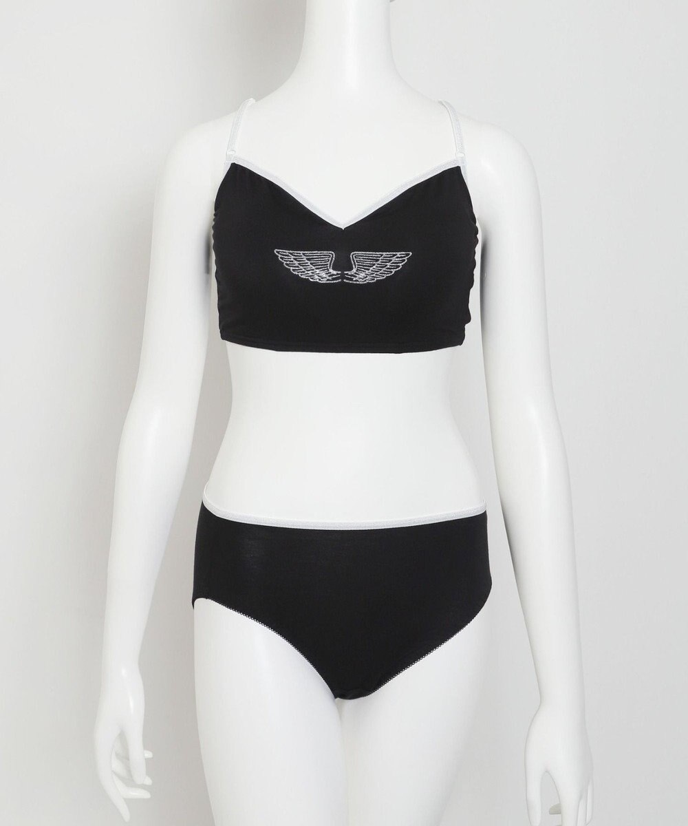 WEGO 【ブラトップ＆ショーツセット】Liliane　Ciel　フェザーラメ 