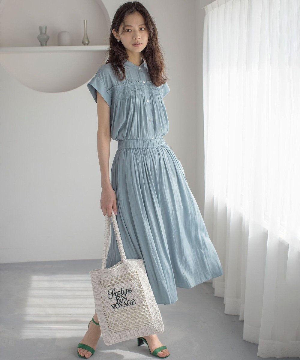 組曲 L 【春夏のNEWカラー登場】ギャザーライトデシン パンツ 