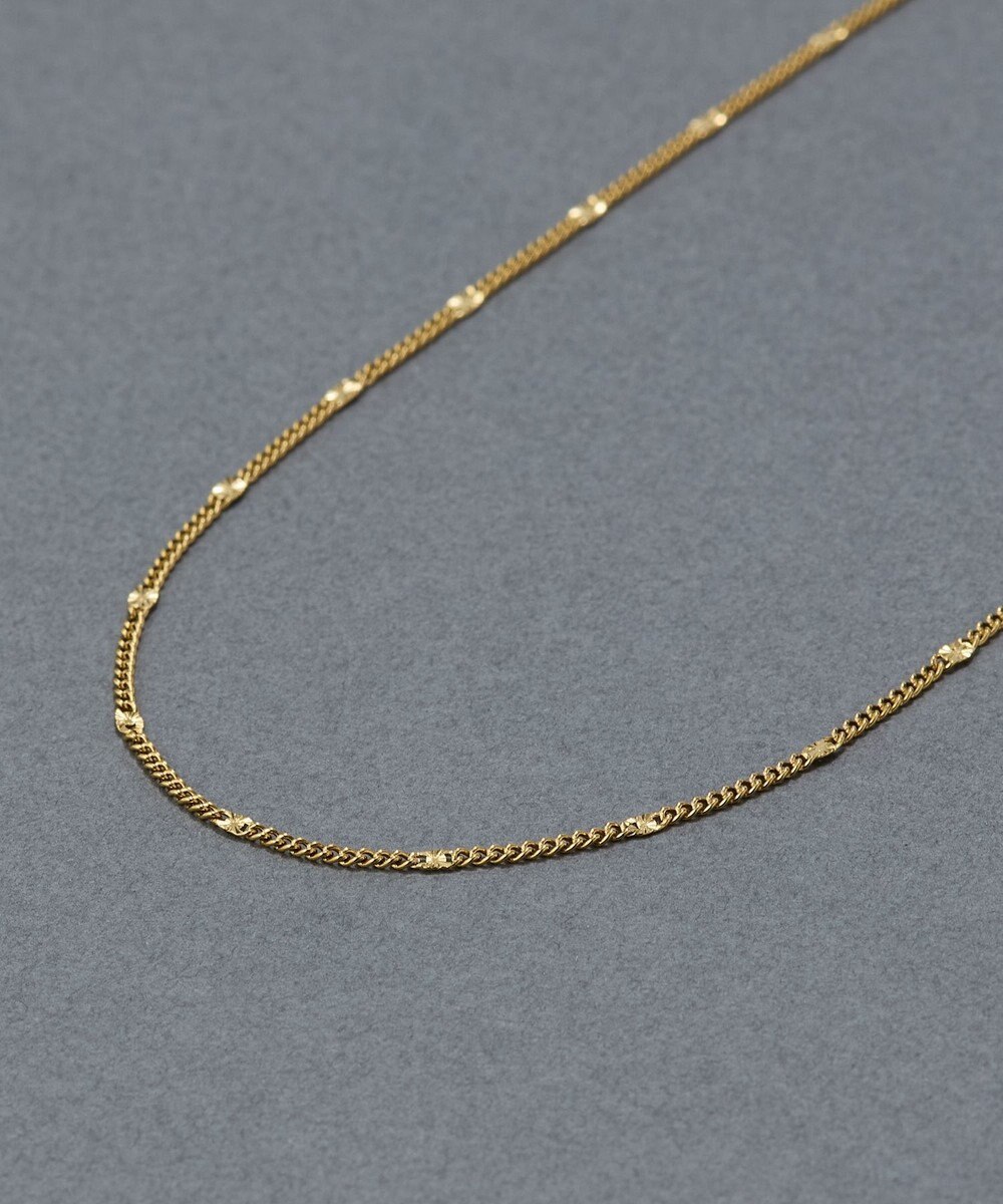 Phoebe 〈金属アレルギー対応〉ポイントチェーンステーションネックレス/ゴールド 