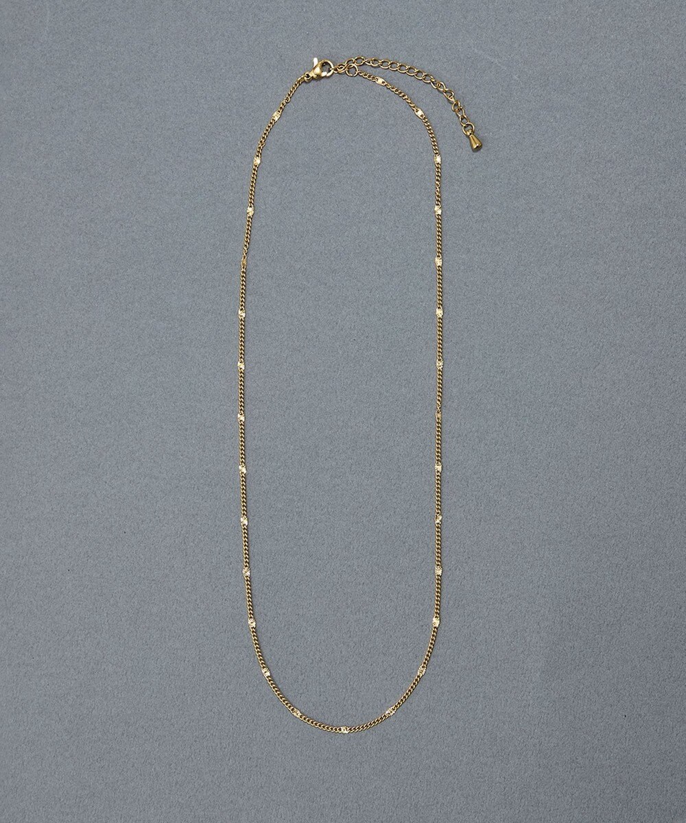 Phoebe 〈金属アレルギー対応〉ポイントチェーンステーションネックレス/ゴールド 