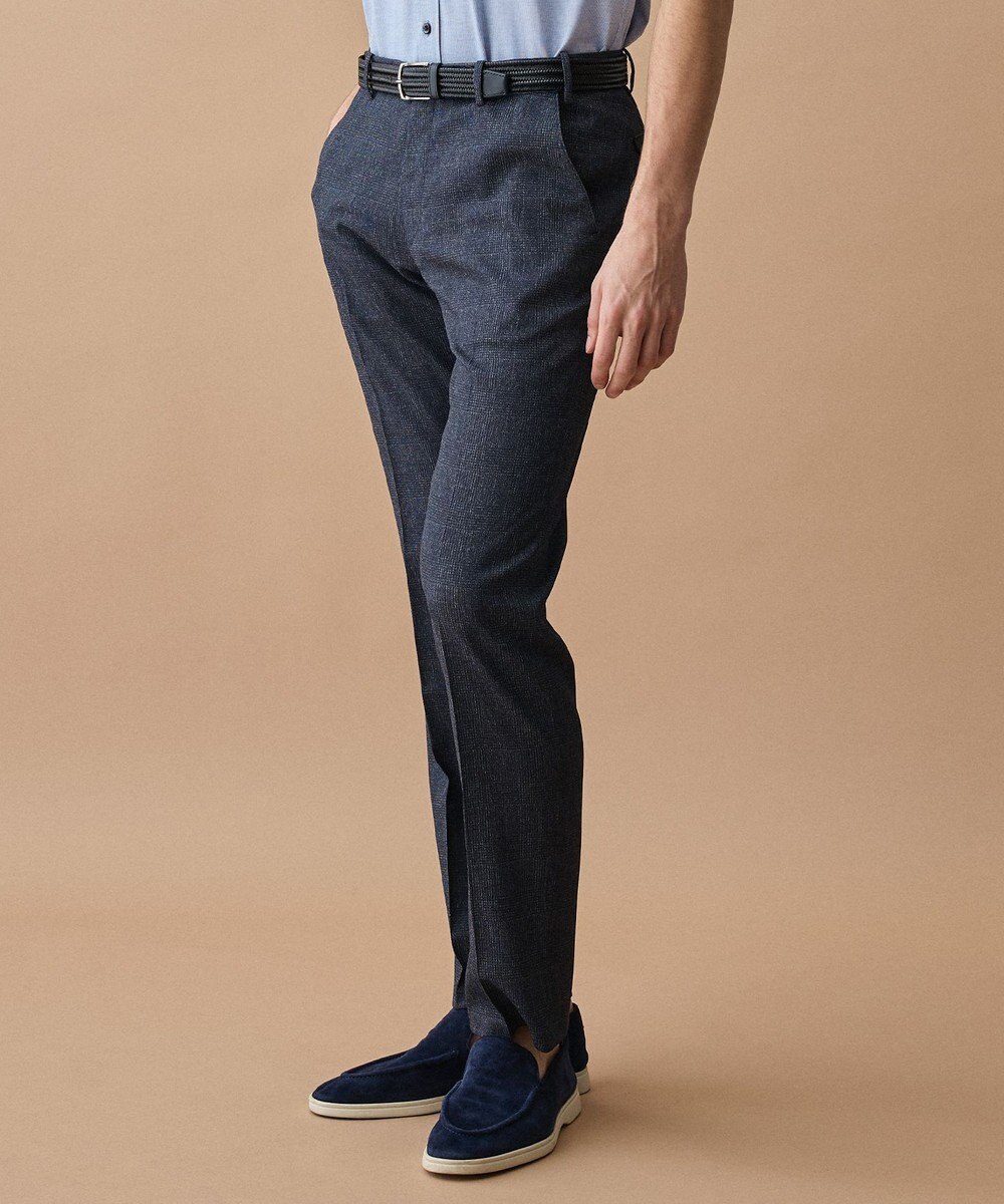 JOSEPH ABBOUD 【ウエストも伸びる!/清涼/軽量/ストレッチ】クールピケストレッチ パンツ 