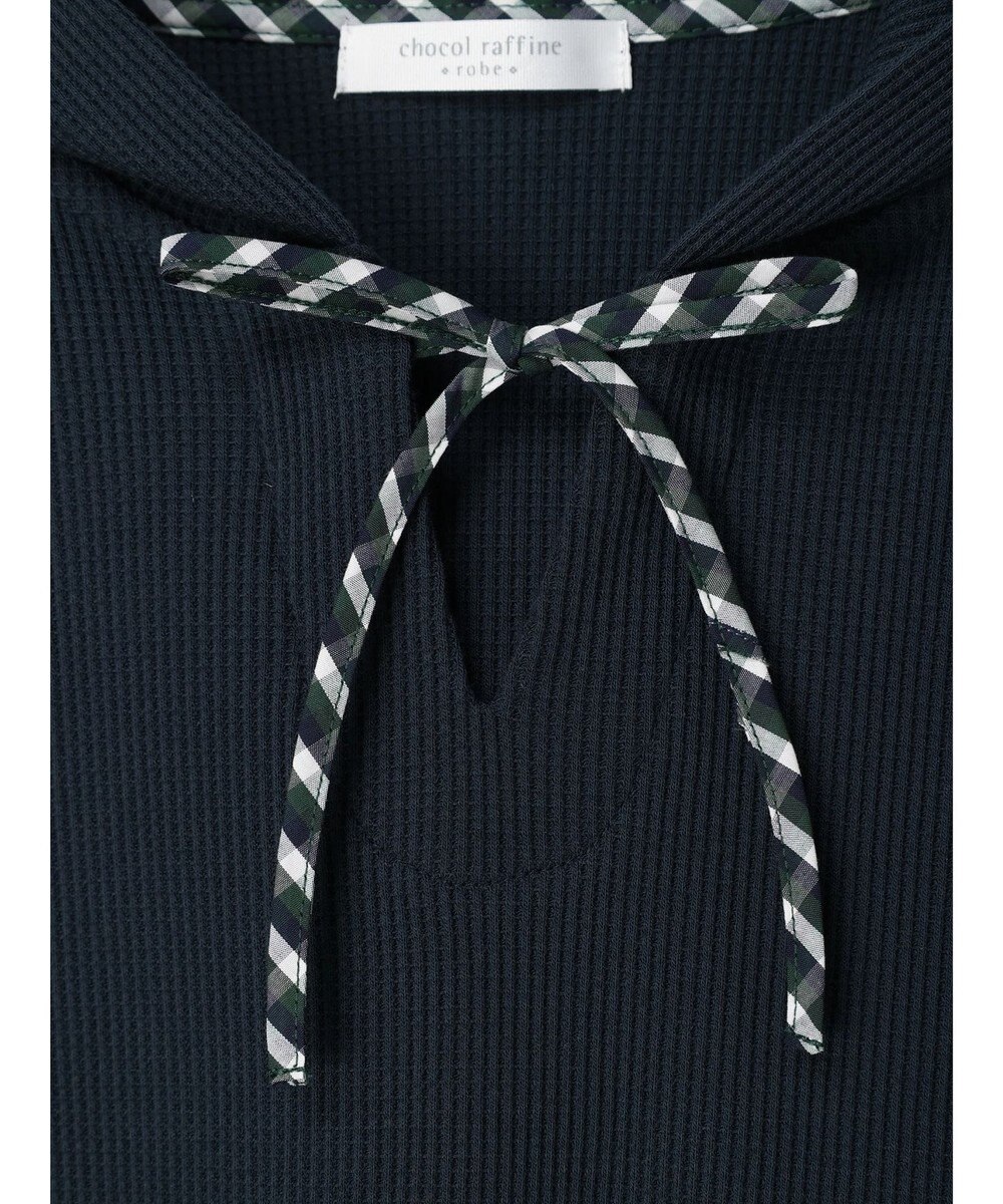 Green Parks チェックポイントワッフルプルオーバー 