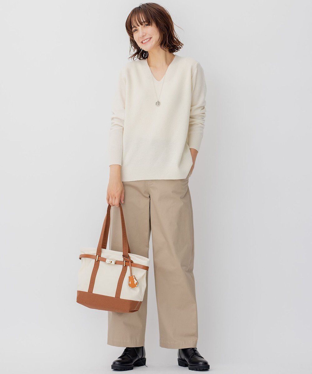 23区 【WEB限定】カシミヤブレンドバルキー Vネック ニット 