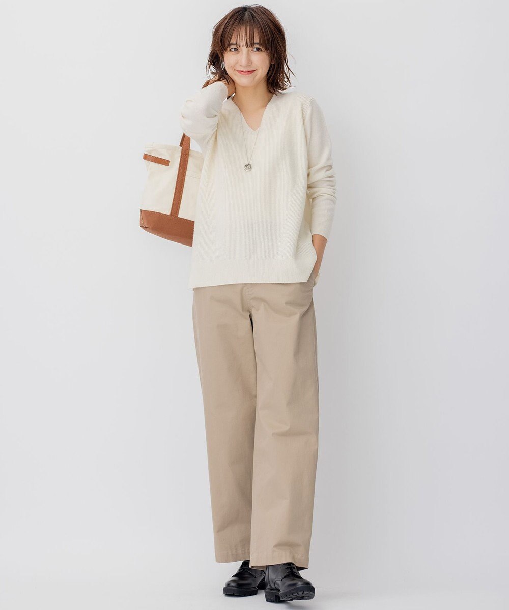 23区 【WEB限定】カシミヤブレンドバルキー Vネック ニット 