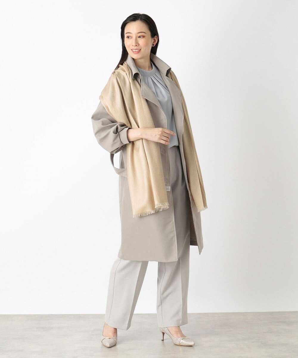 MOONBAT FURLA シルクカシミヤ無地ストール/幅55cm/UV/洗える 