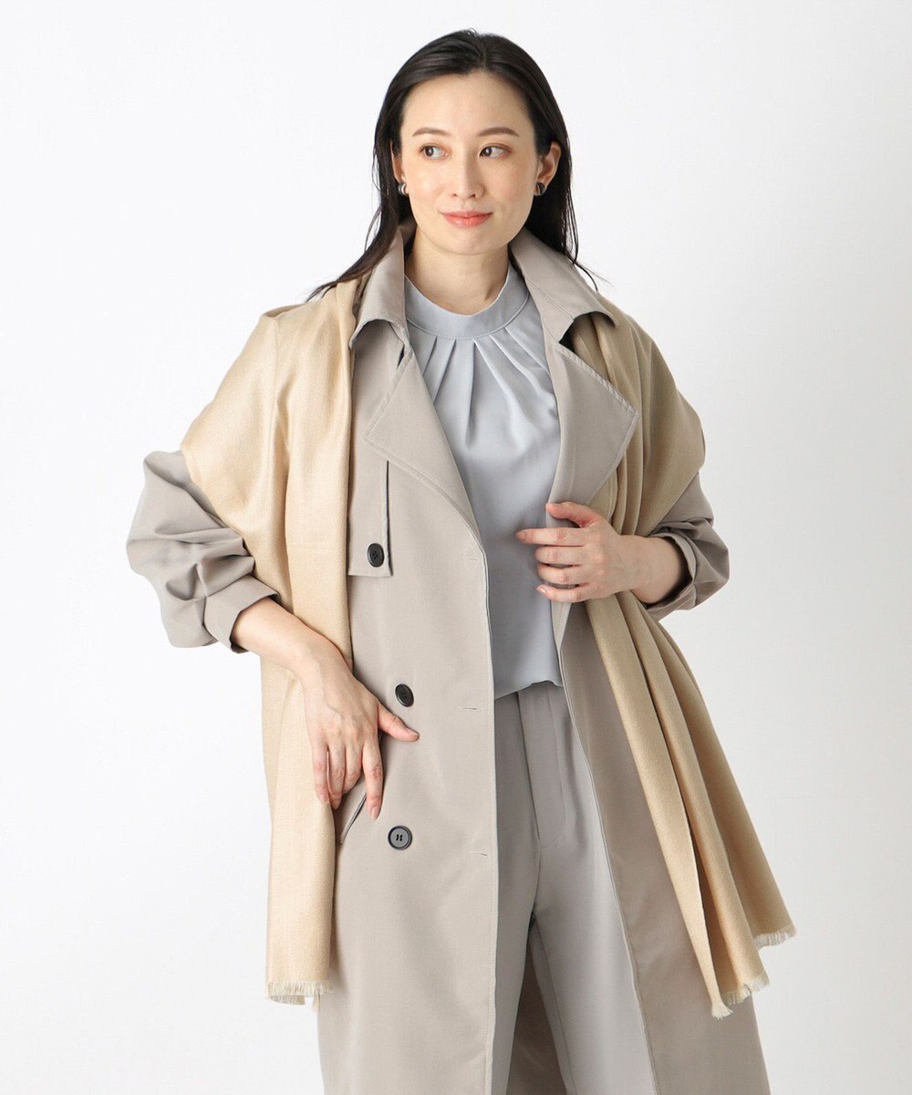 MOONBAT FURLA シルクカシミヤ無地ストール/幅55cm/UV/洗える 