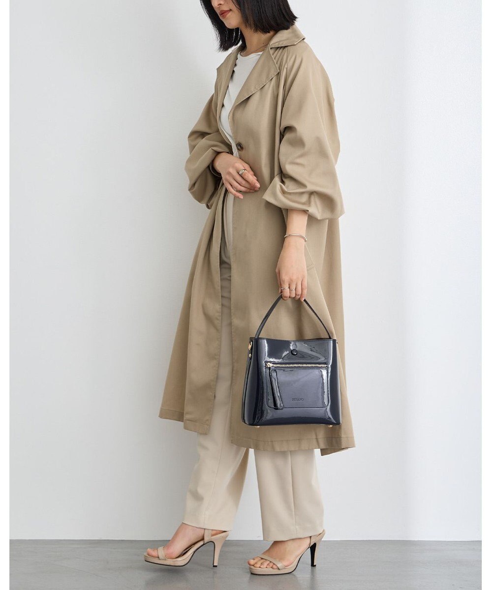 MioFIRANO スクエアエナメルハンドバッグ 2WAY　FIRANO フィラノ 