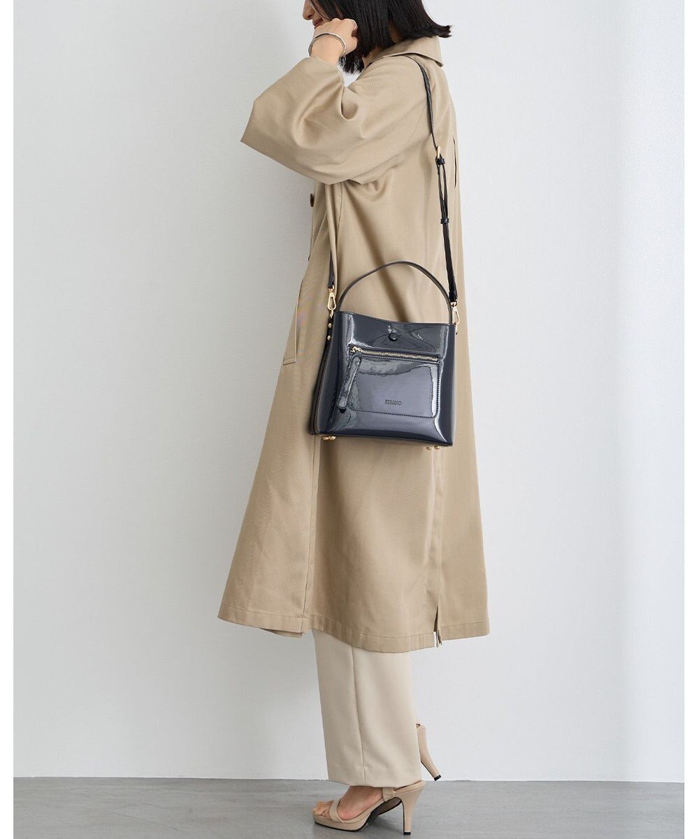 MioFIRANO スクエアエナメルハンドバッグ 2WAY　FIRANO フィラノ 