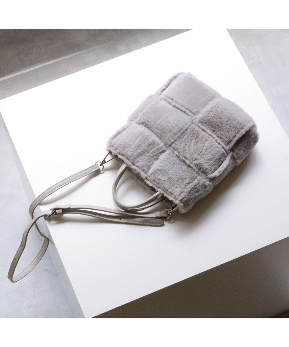 UNBILLION カシュカシュ cachecache / フェイクファーイントレチャートミニショルダー 