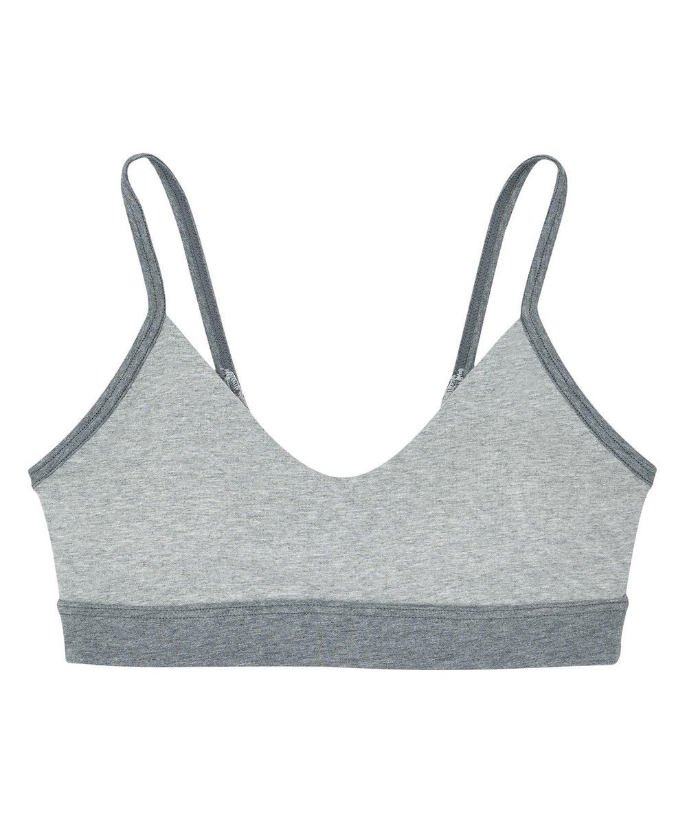 une nana cool 綿ベア天竺 カラーブロッキング ノンワイヤーブラジャー 