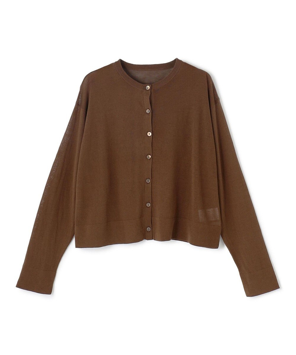 UNFILO L フロスティコットン  クロップド  カーディガン 