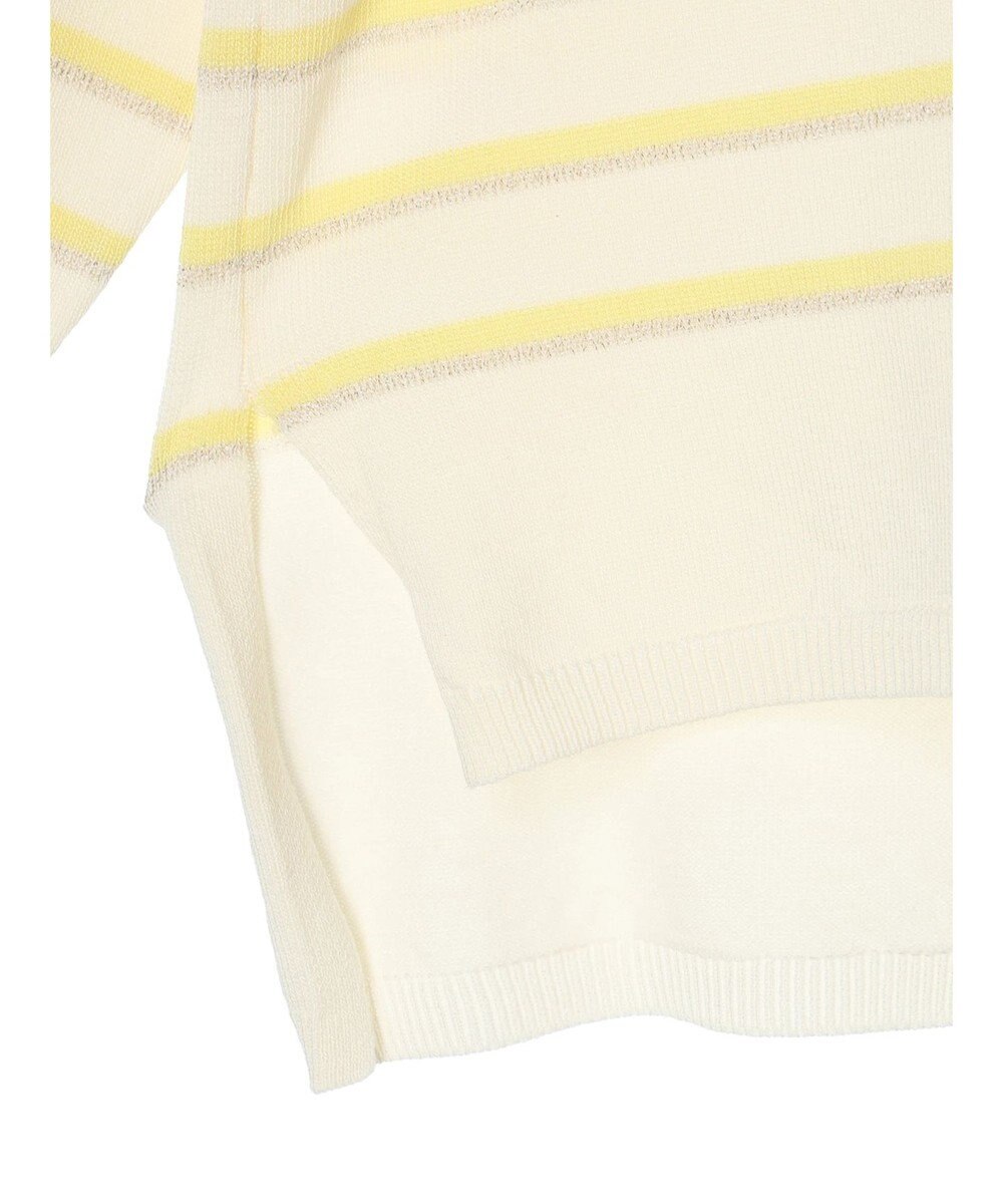 Green Parks ラメ入りボーダーニットプルオーバー 