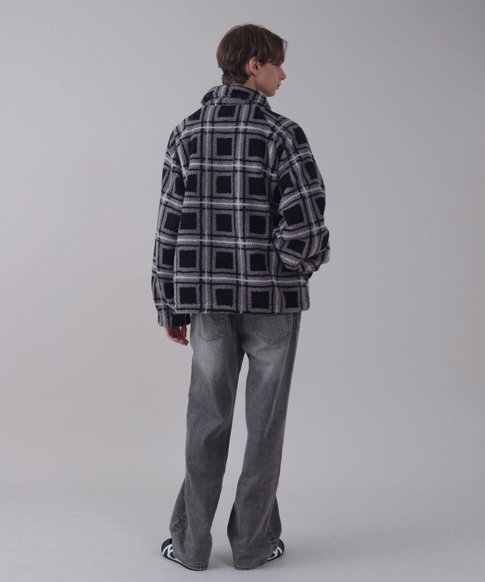 WEGO 【ユニセックス着用ITEM】ボアチェックブルゾン 