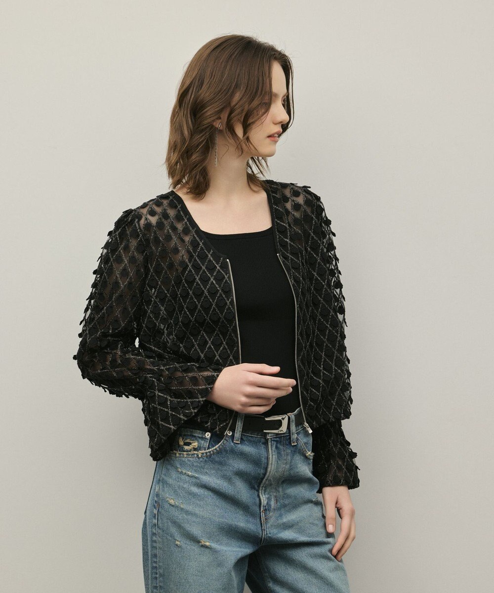 GRACE CONTINENTAL モチーフチュールブラウス 