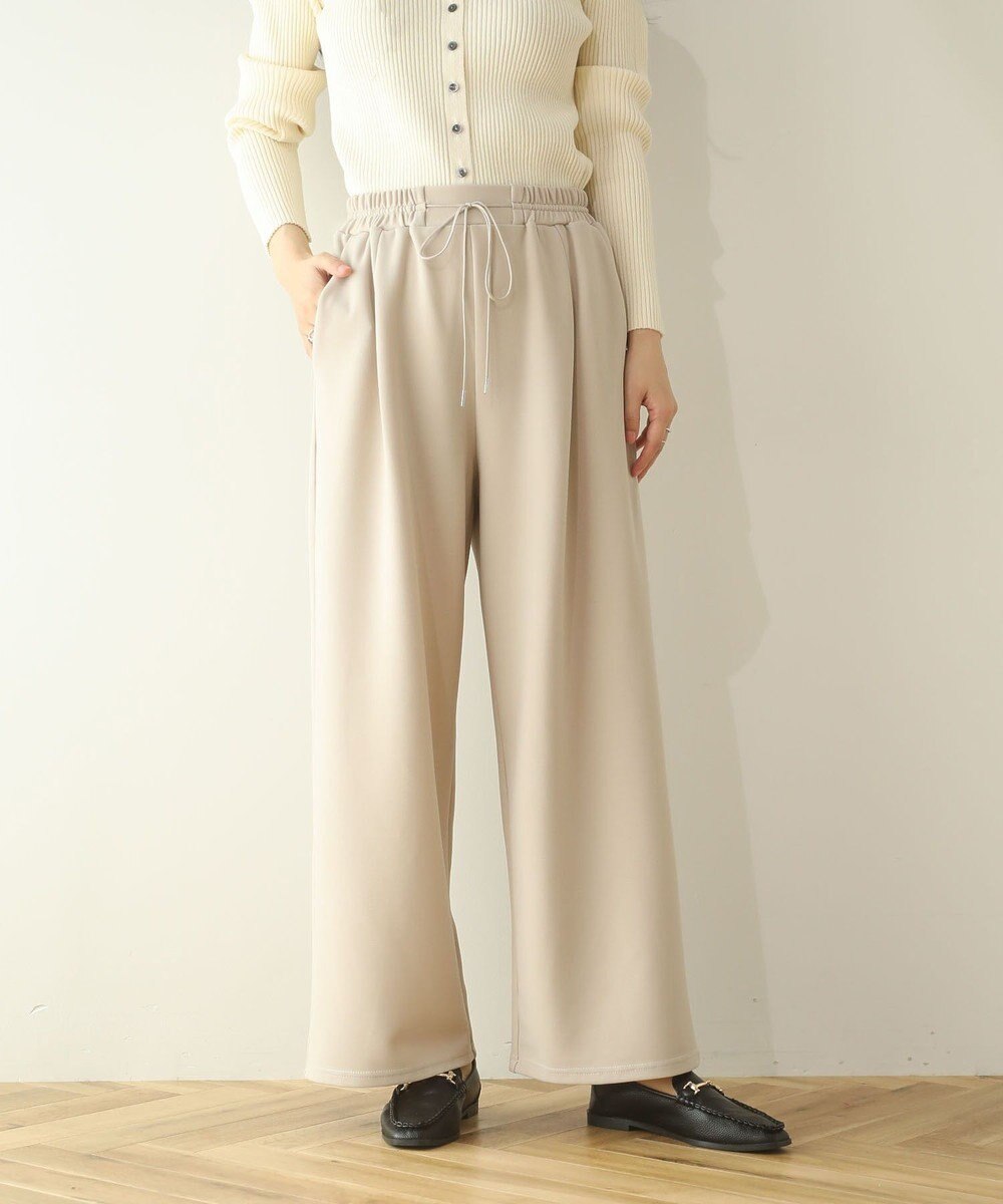 Green Parks 楽ちんリップルワイドパンツ 