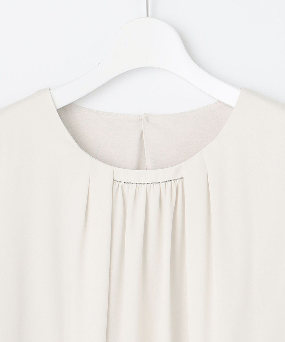 23区 L 【洗える】シルキーデシン ギャザー カットソー 