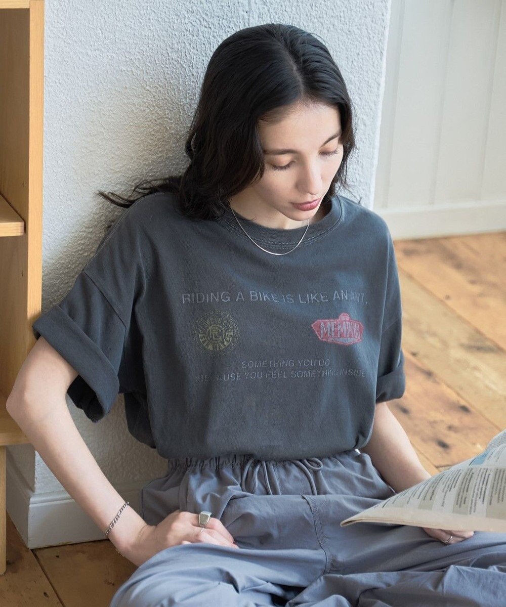 WEGO 【新色追加/ユニセックス着用アイテム/手洗い可/SMLサイズ展開】ピグメントグラフィックT（S） 