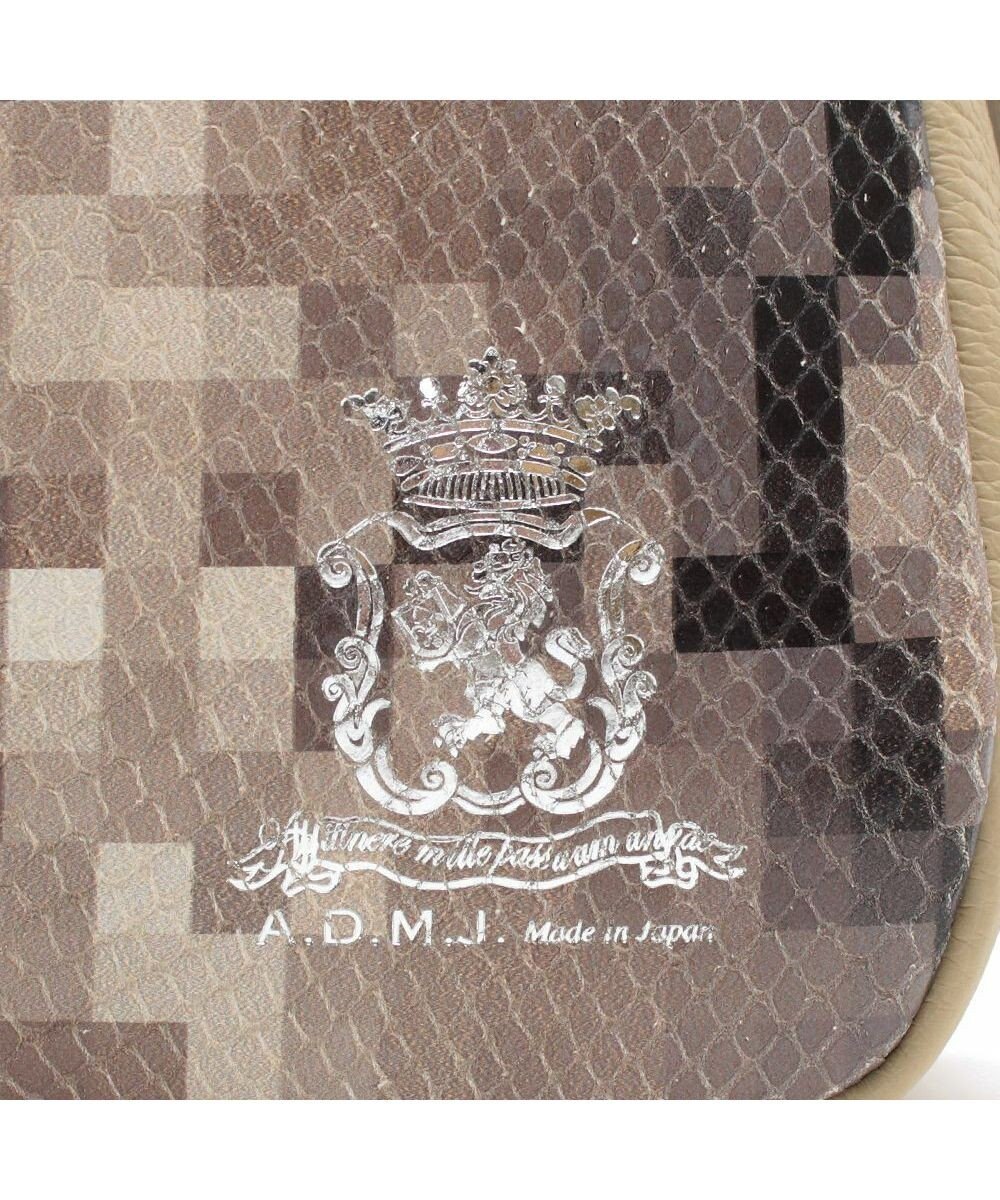 A.D.M.J. スネーク型押し/ソフトワンショルダー 