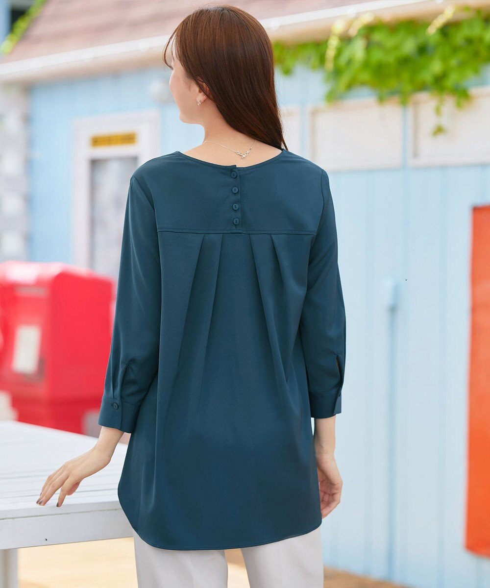 Tiaclasse L 【洗える】ラウンドスリットチュニック 