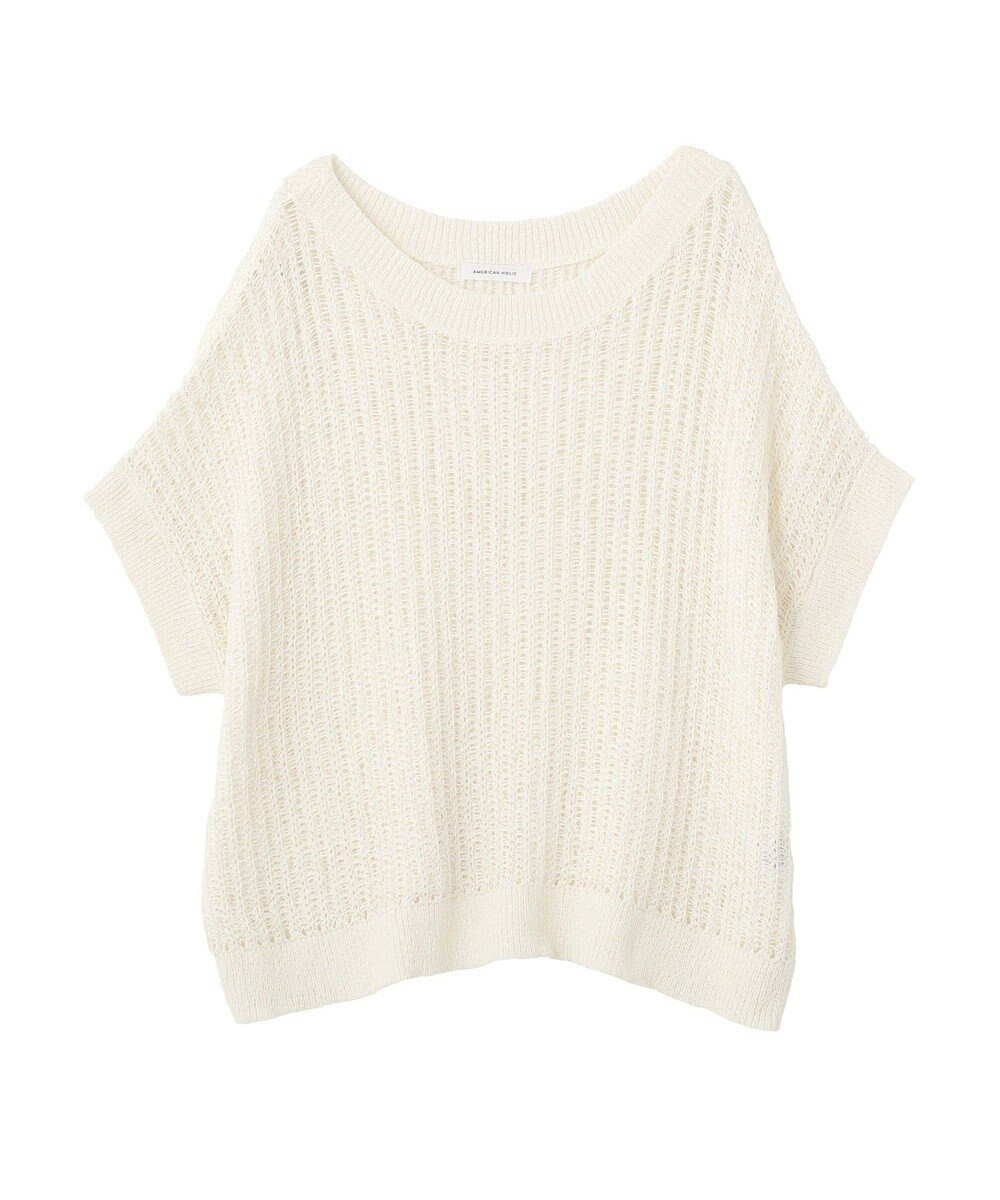 AMERICAN HOLIC 透かし畦ルーズニット 
