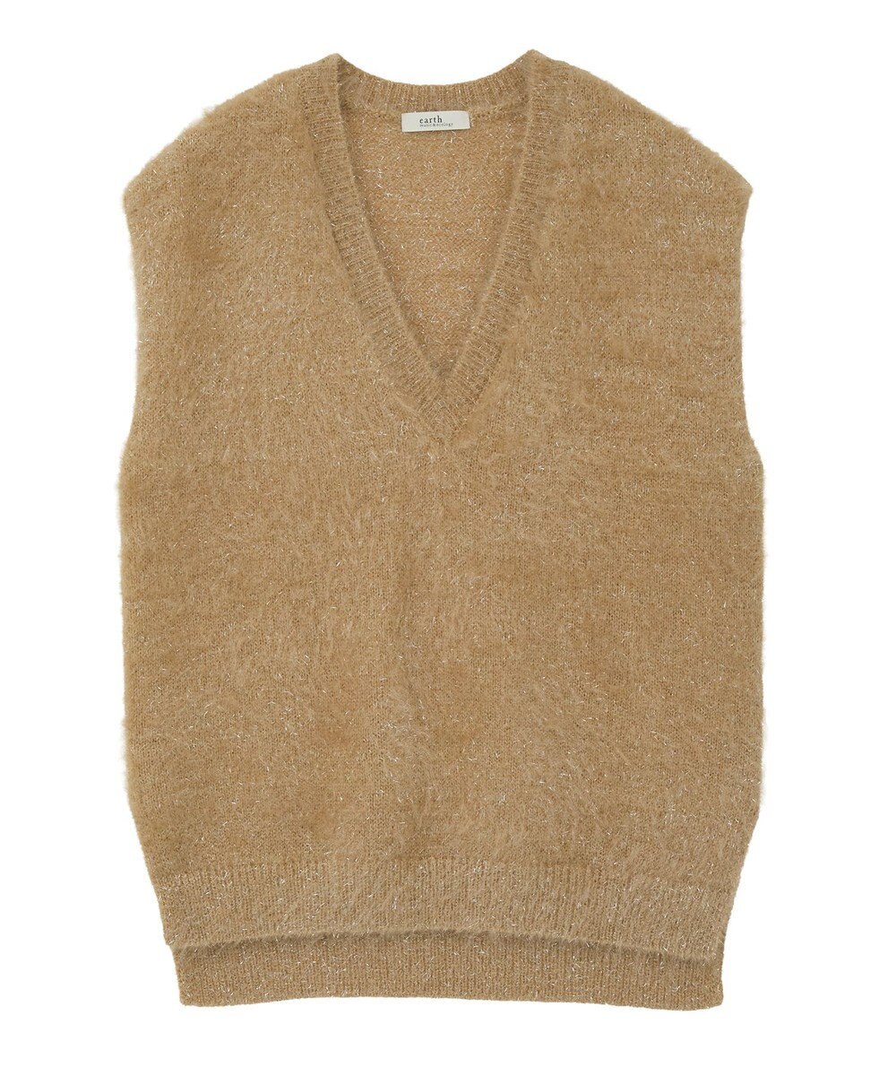 earth music&ecology 【予約】キャットライクヤーンニットベスト 