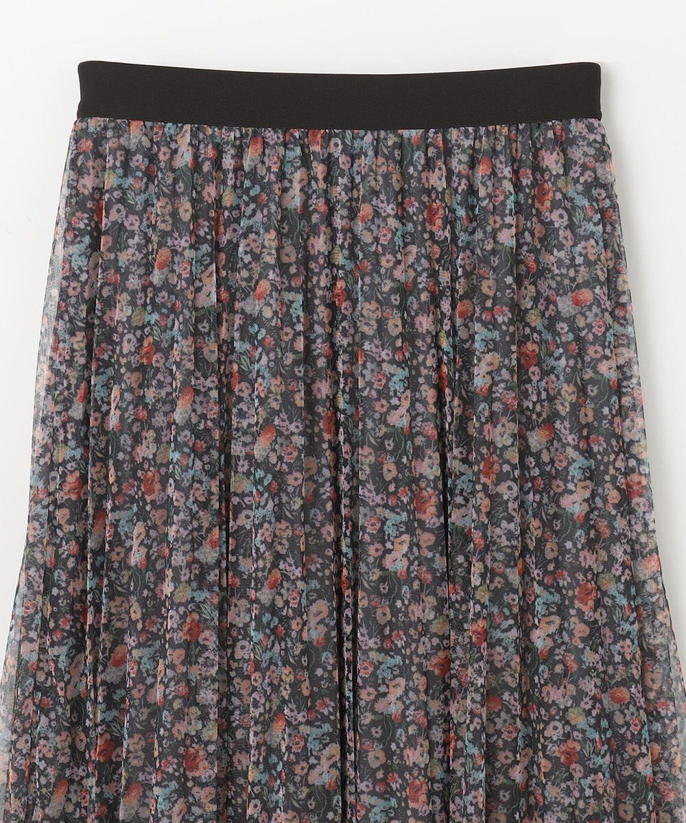 ANY 【ウエストゴム】プリーツチュールスカート 