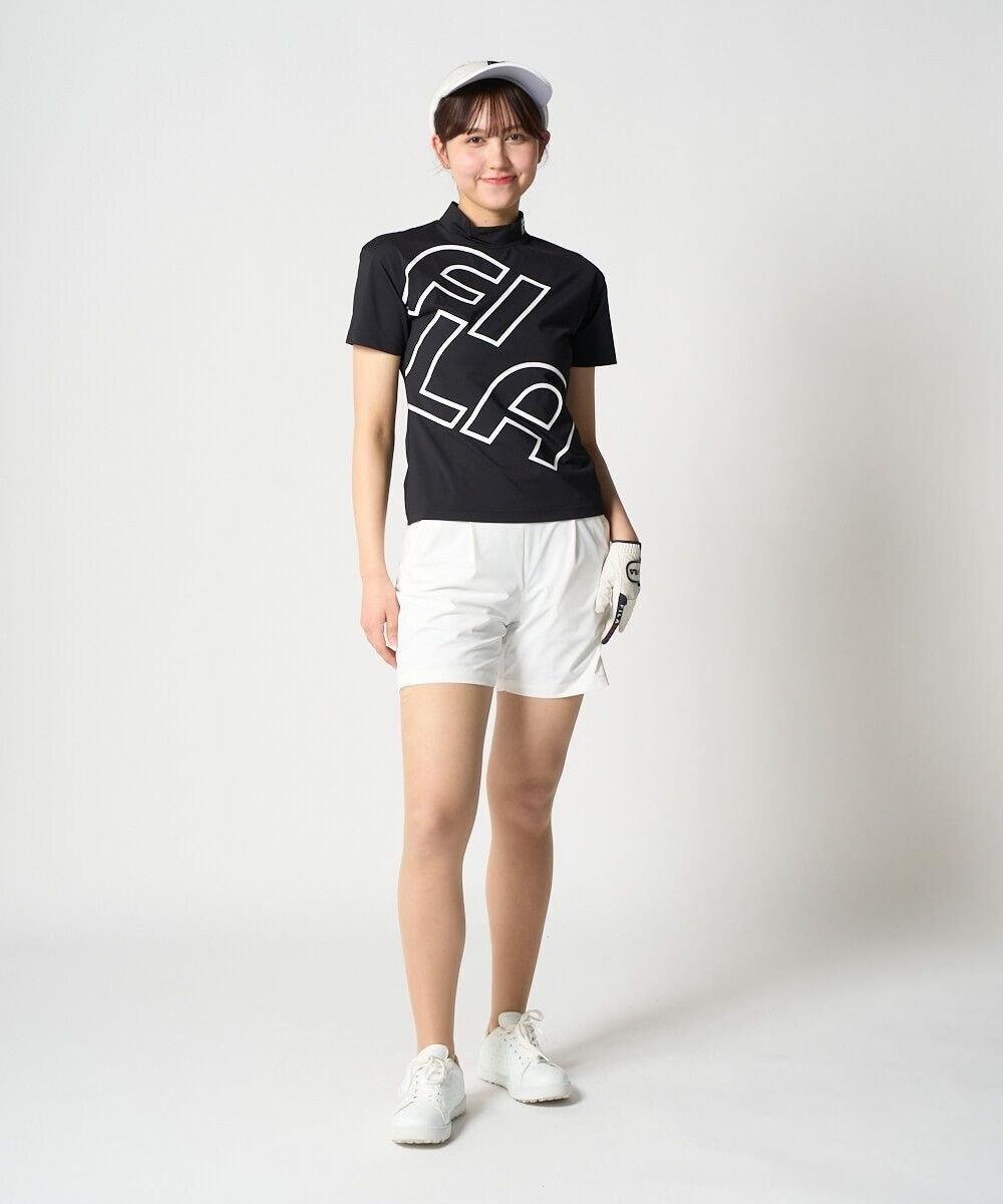 FILA GOLF／marie claire 【FILA GOLF】 バックプリントモックネックシャツ 