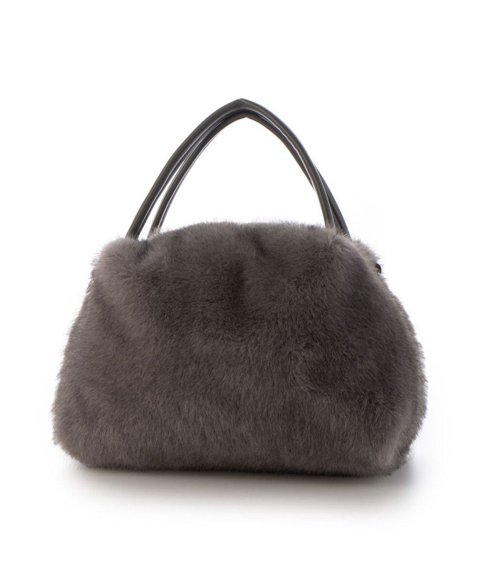 UNBILLION カシュカシュ cachecache / ミンク風エコファー2wayボックストート 