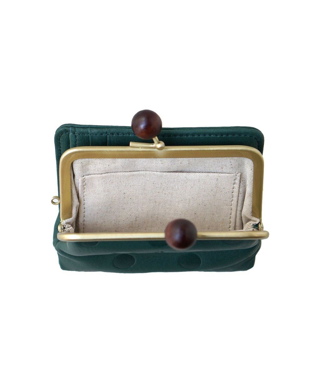 FOLNA RD ドット型押し ウッドボールがま口財布 