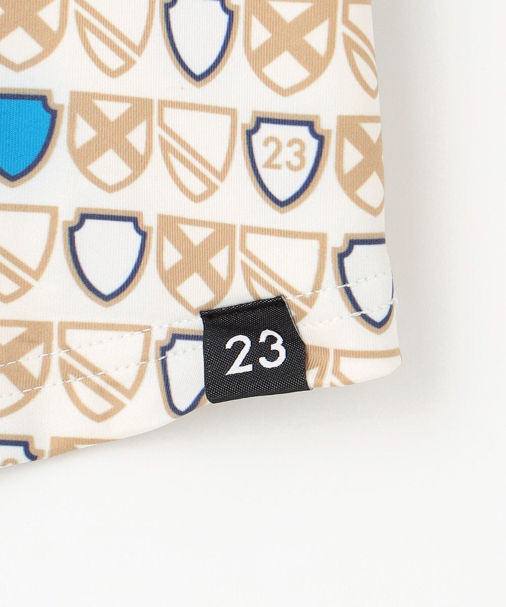 23区GOLF 【WOMEN】【UVカット】エンブレム柄ポロシャツ 