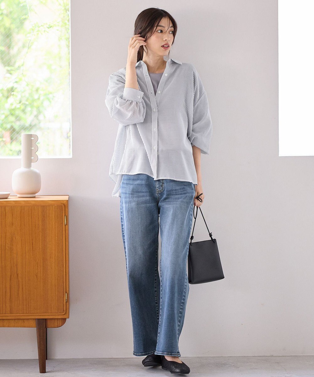 ANY L 【洗濯機可】シアーシャツ 