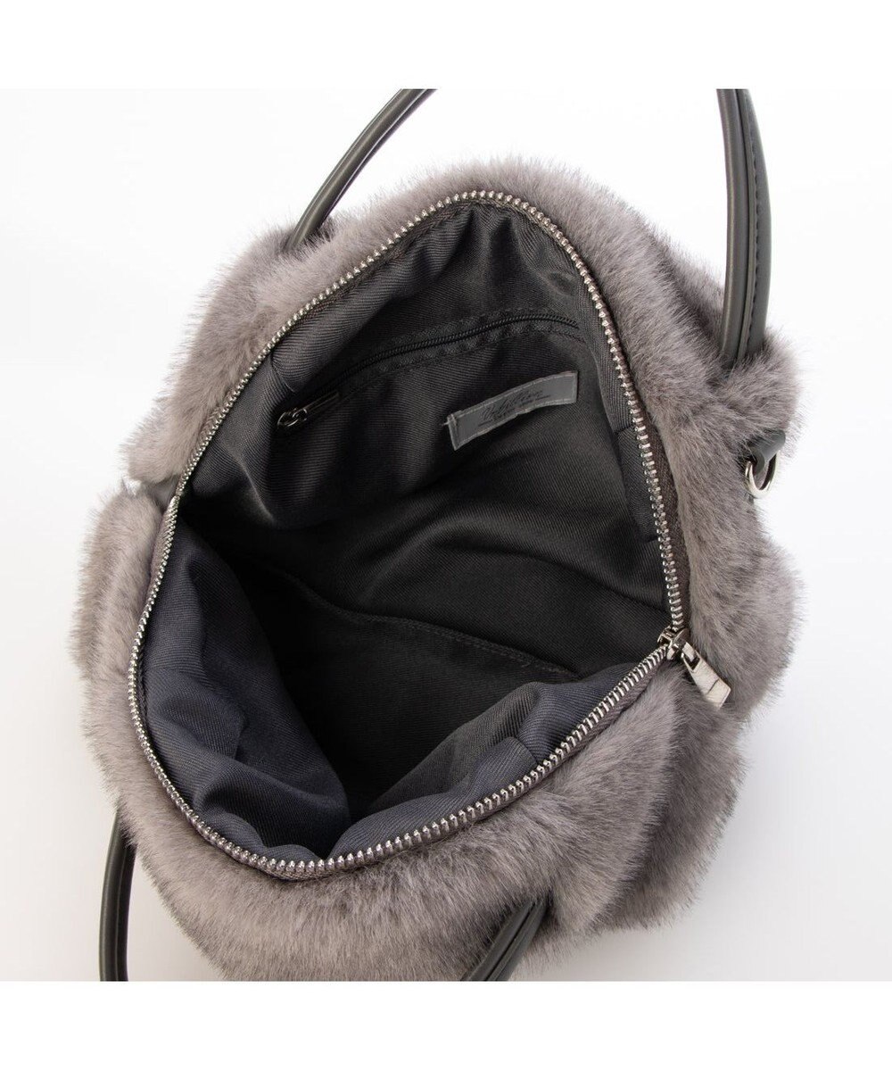 UNBILLION カシュカシュ cachecache / ミンク風エコファー2wayボックストート 