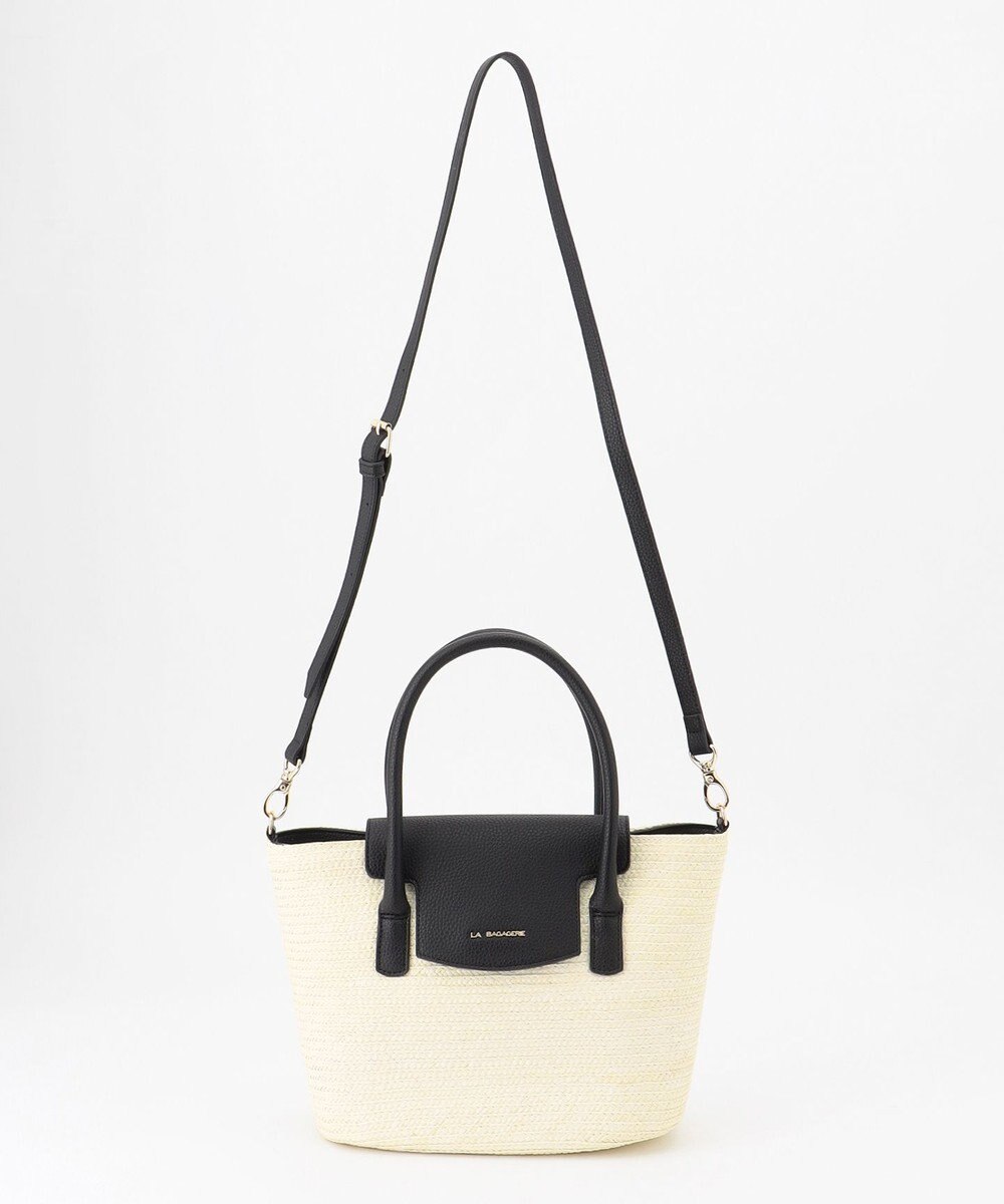 LA BAGAGERIE フラップ2WAYかごトートバッグ 