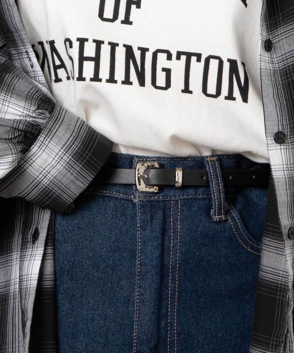 WEGO Lデザインバックル細ベルト 