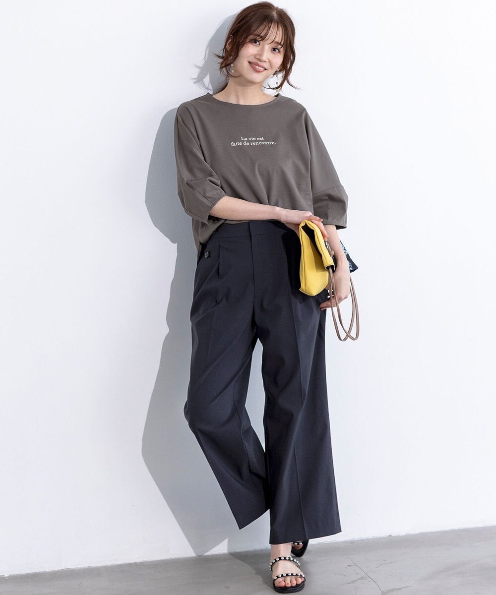 ANY SIS S 【撥水・汗ジミ防止・UVケア・洗える】スーピマスムース クロップド Tシャツ 