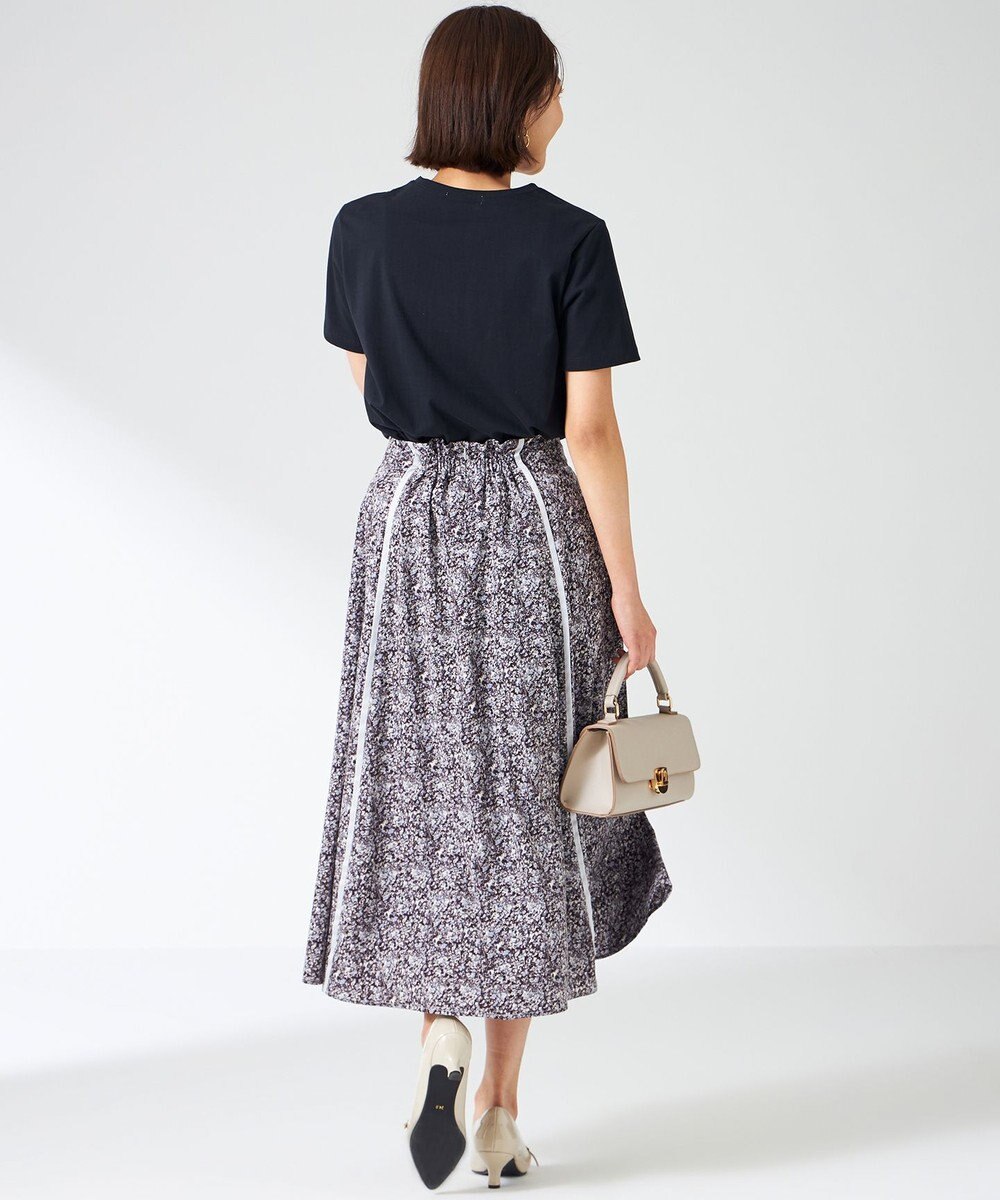 ANY SIS 【洗える】ラインポイントフラワー スカート 