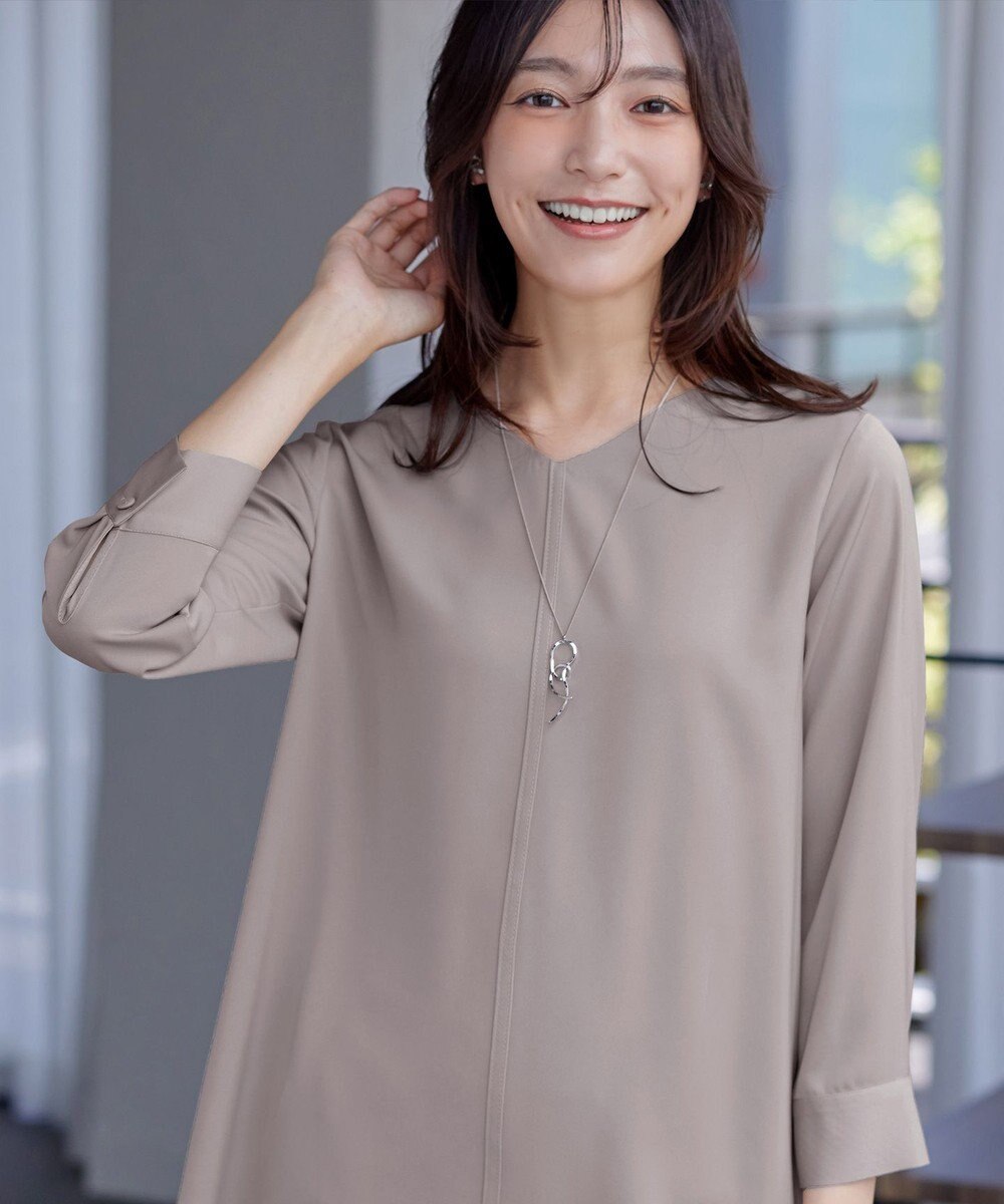 Tiaclasse 【洗える】ラウンドスリットチュニック 