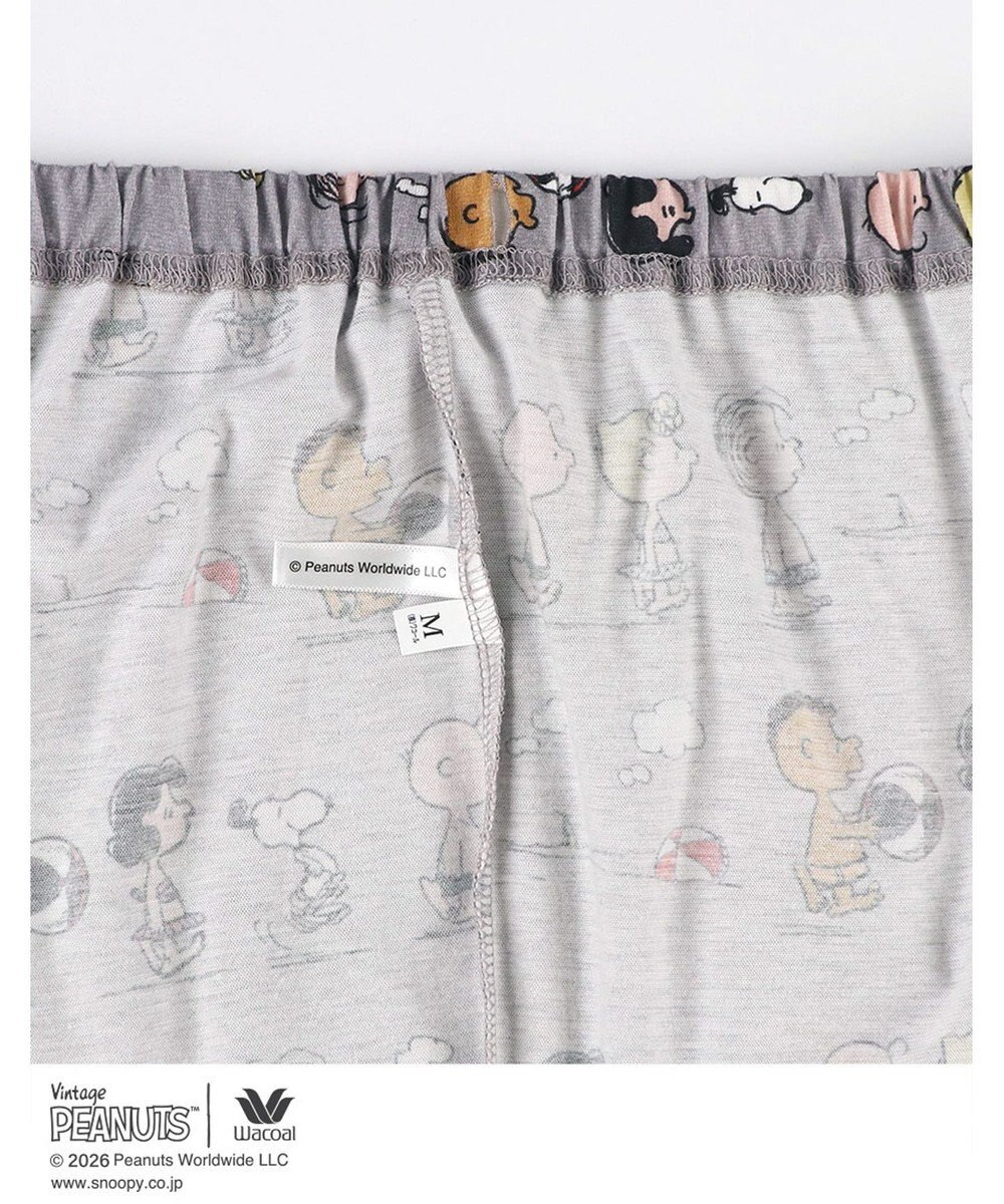 WACOAL PEANUTS パジャマ 5分袖 半袖 8分丈 綿100%(本体) スヌーピー レディース FDT167 /ワコール 