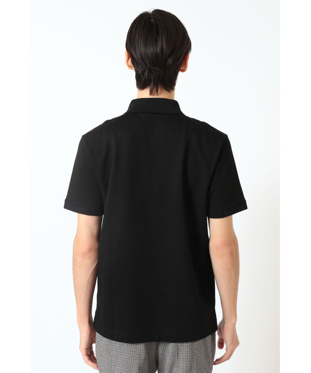 DAKS フロントジップ ハウスチェックパイピング ポロシャツ 