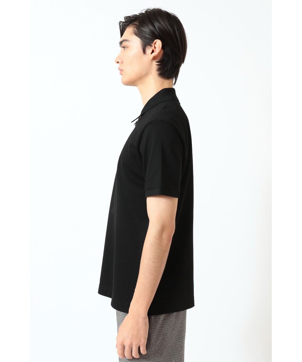 DAKS フロントジップ ハウスチェックパイピング ポロシャツ 