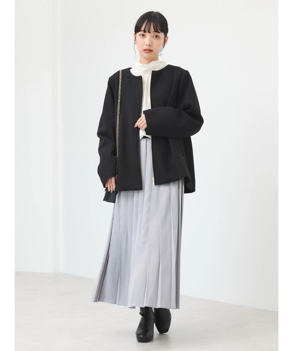 earth music&ecology サテンプリーツスカート 