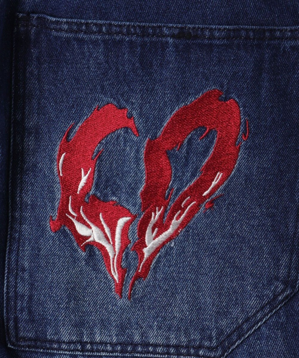 WEGO グラフィックデニムパンツ 