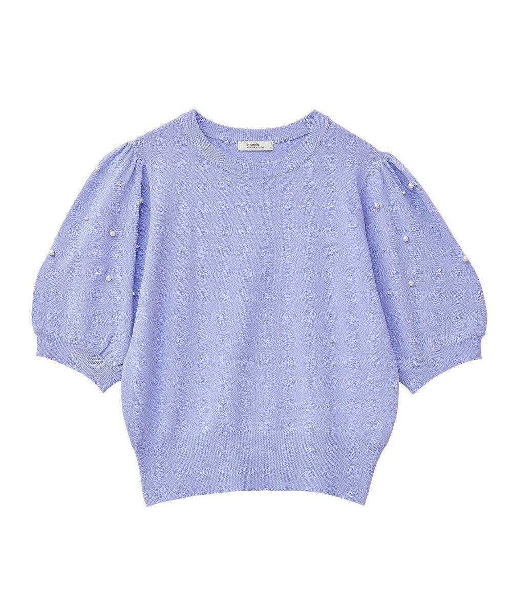 earth music&ecology パールスリーブニットプルオーバー 