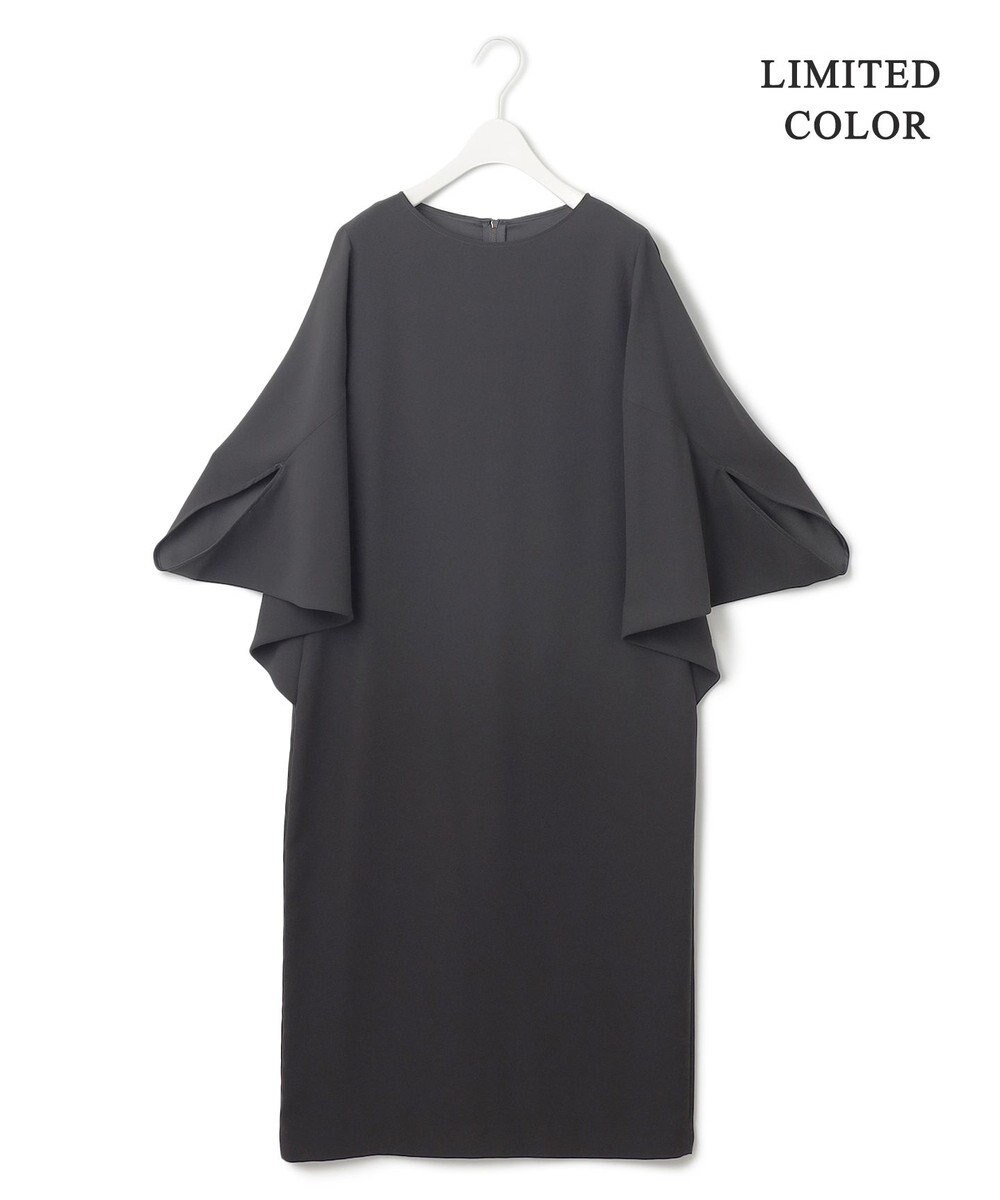 ICB L 【UVケア・接触冷感・速乾・防シワ・洗える】FluidBackSatinドルマンスリーブワンピース 