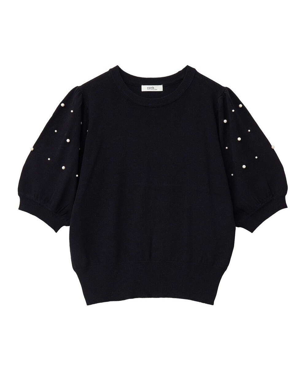 earth music&ecology パールスリーブニットプルオーバー 