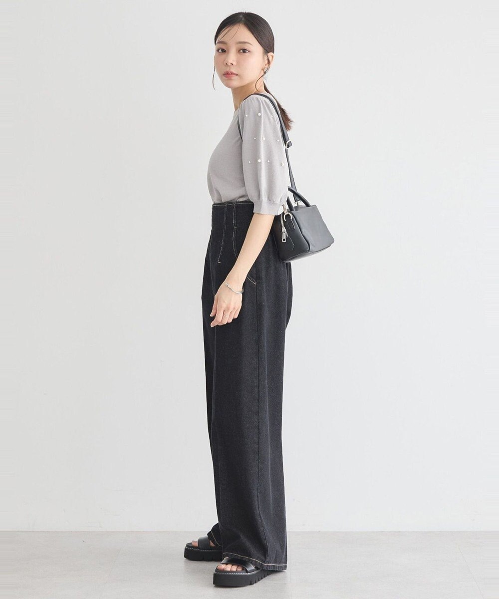 earth music&ecology パールスリーブニットプルオーバー 